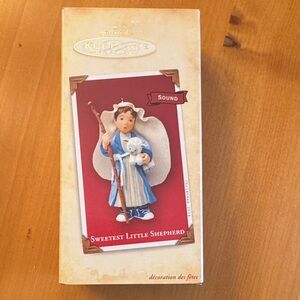 Hallmark Sweetest Little Shepherd Toy - Blue and White